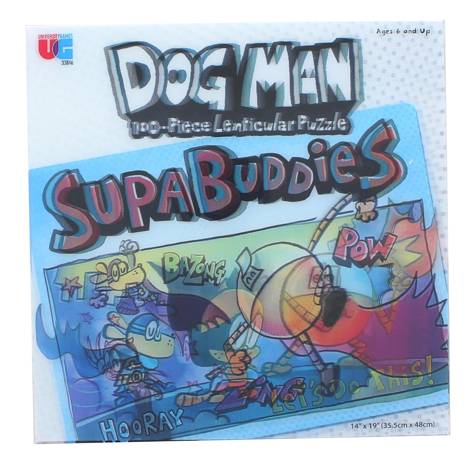 Dog Man Supa Buddies 100 Piece Lenticular Jigsaw Puzzle