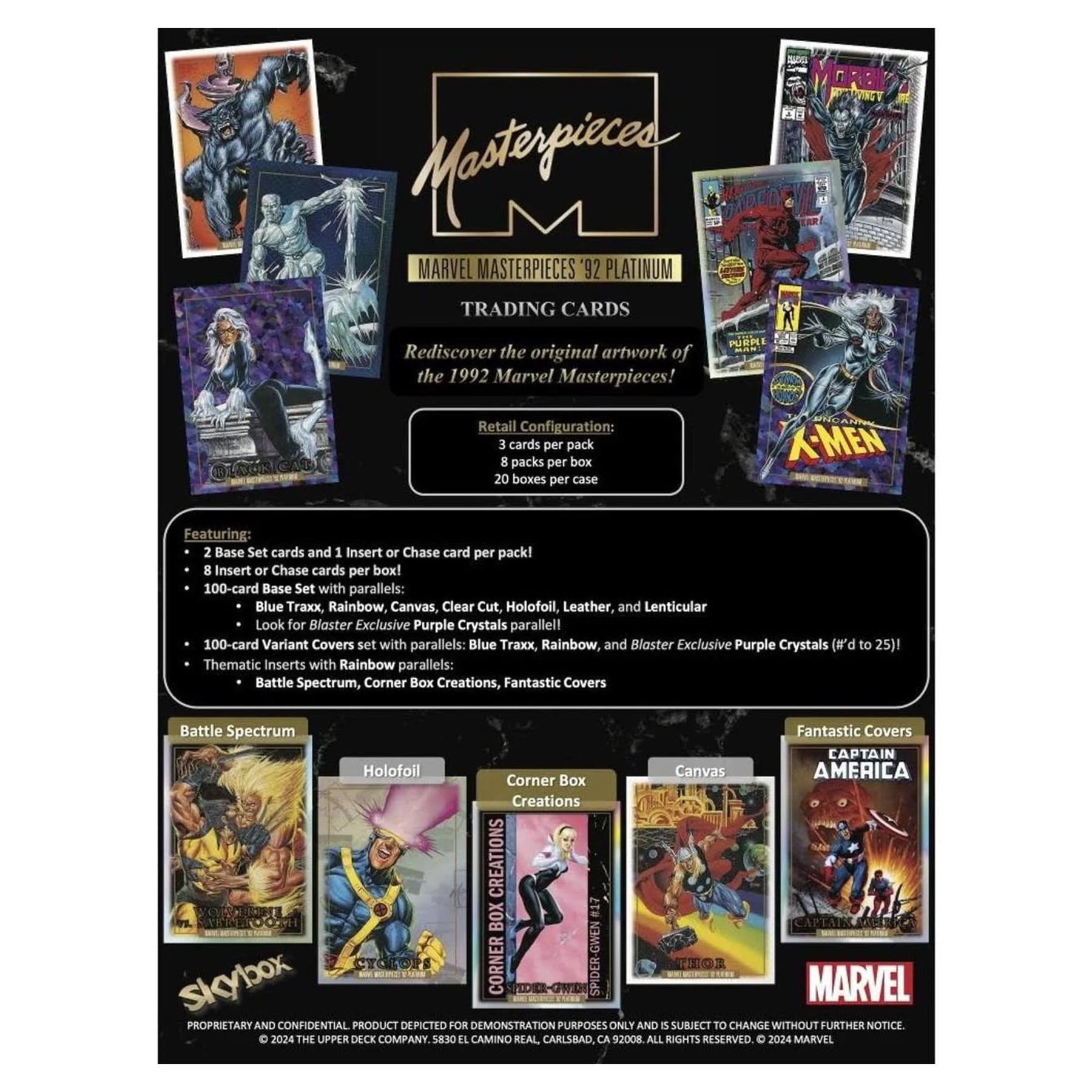 Marvel Masterpieces ’92 2023/24 Upper Deck Platinum Blaster Box | 8 Packs