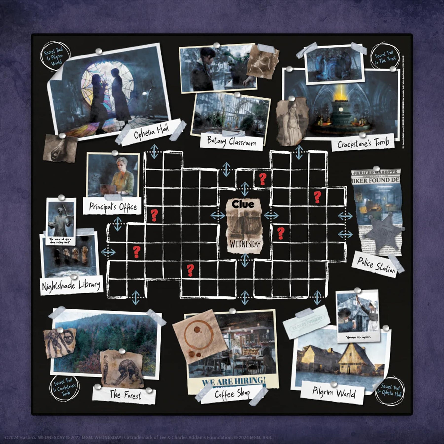 Wednesday Clue Board Game