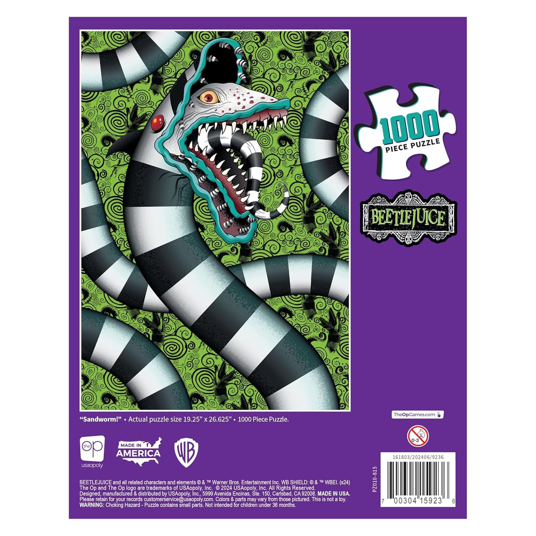 Beetlejuice "Sandworm!" 1000 Piece Jigsaw Puzzle