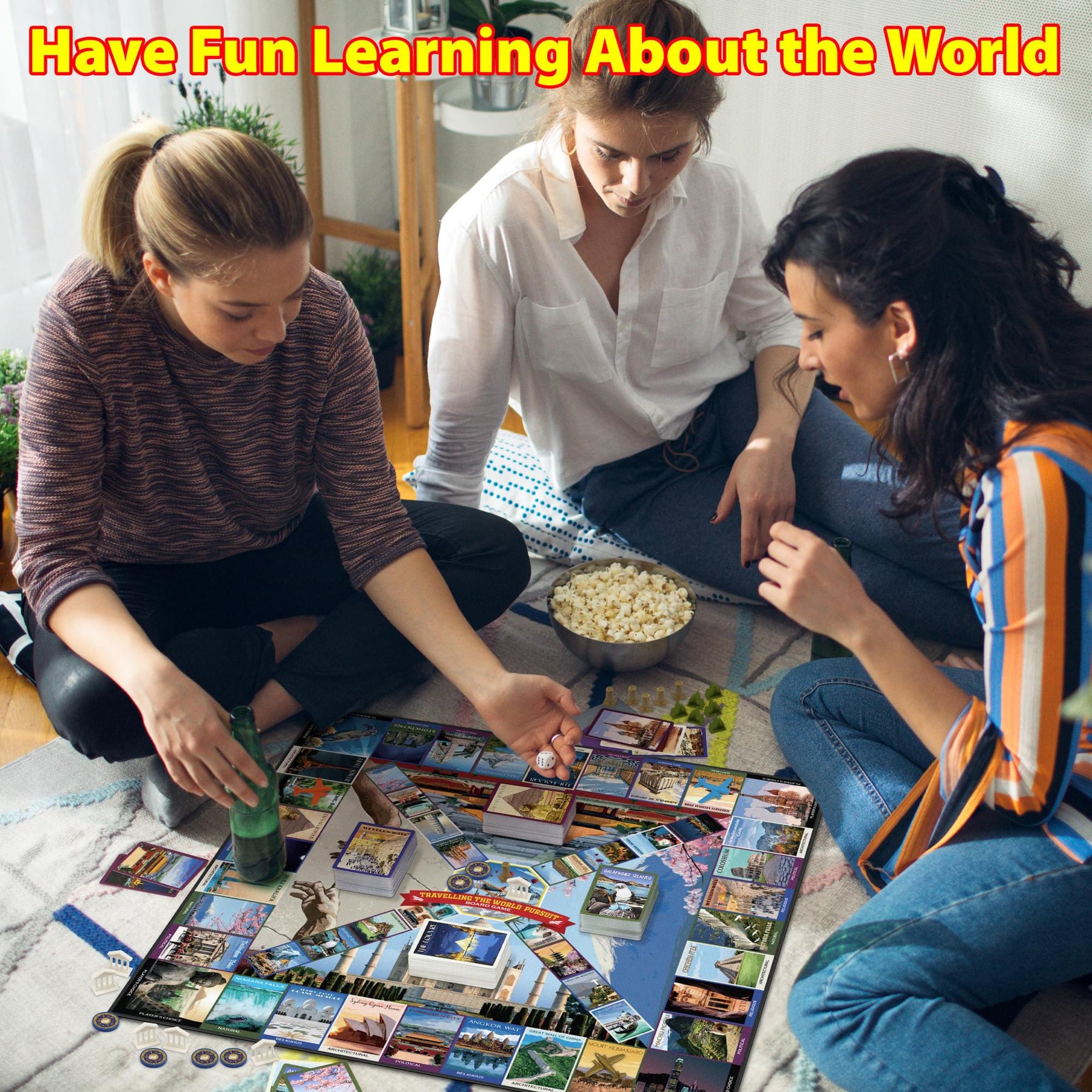 Travelling the World Pursuit Trivia Board Game