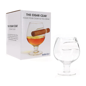 Cigar Czar 11oz Cognac Glass | Brandy Snifter w/ Cigar Rest