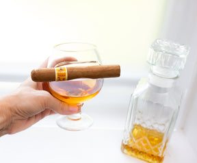 Cigar Czar 11oz Cognac Glass | Brandy Snifter w/ Cigar Rest