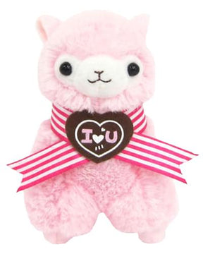 Llama Sweet Heart Alpaca 12" Plush Pink