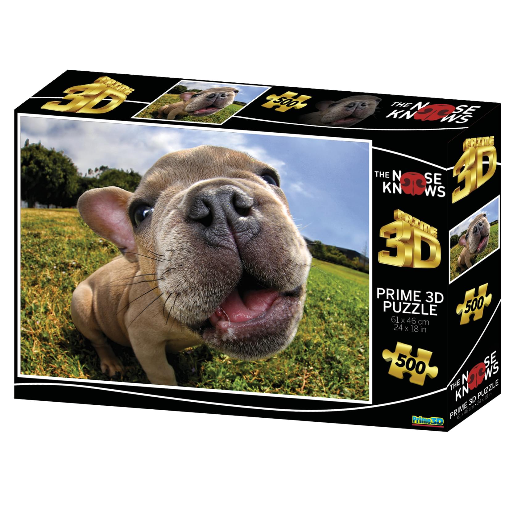 Pugsley The Nose Knows Super 3D 500 Piece Jigsaw Puzzle For Adults And Kids