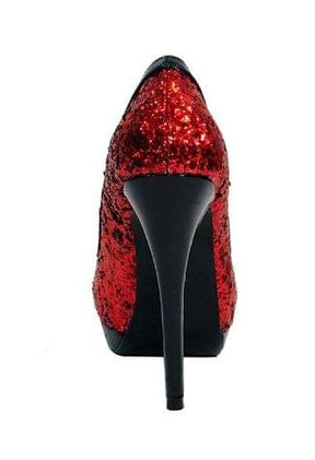 Eternity 21 - Open Toe 5" Red Glitter Platform Pump Adult