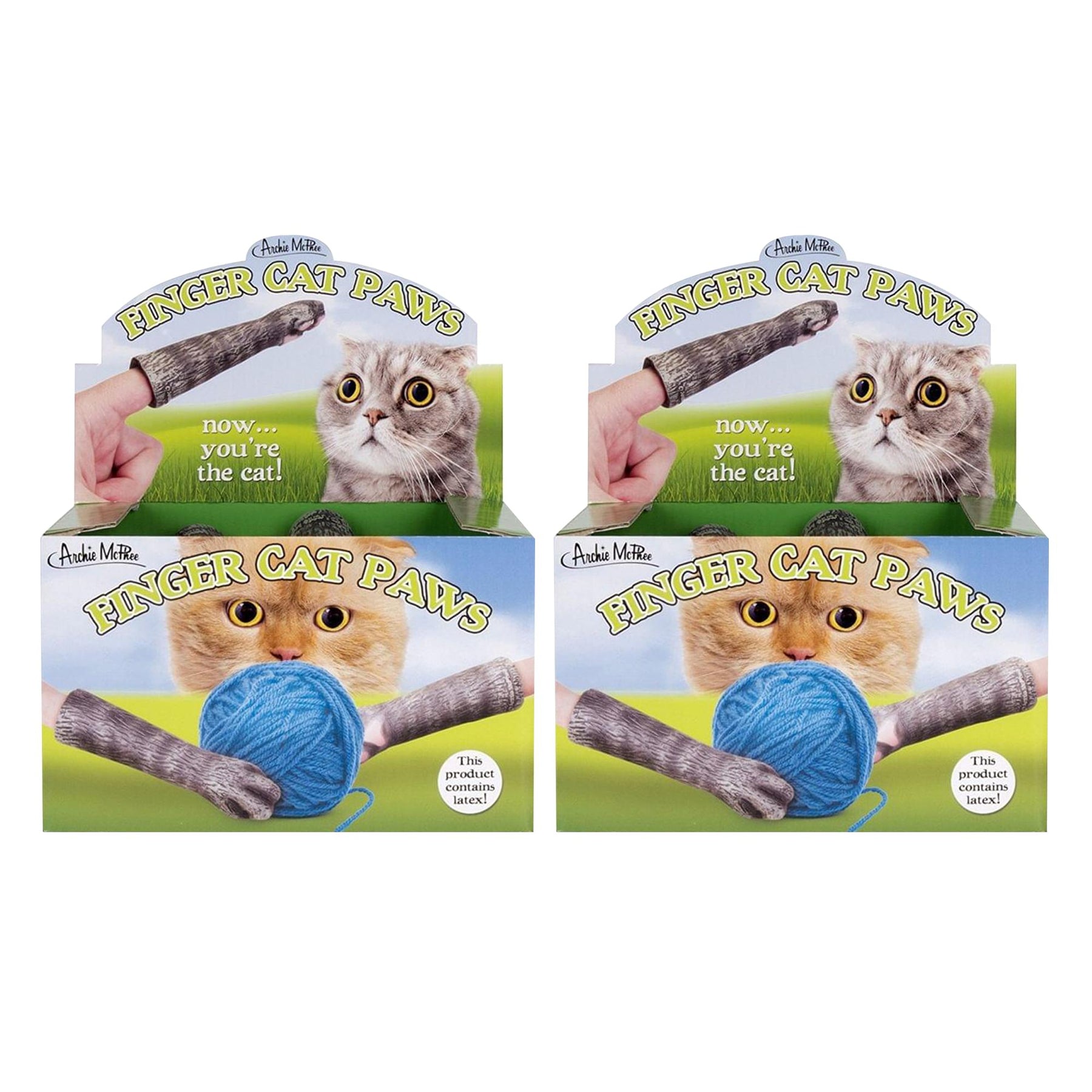 Cat Paws Latex Finger Puppets | Set of 2