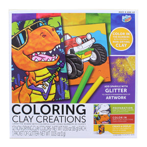 Coloring Clay Creations Design Kit | Dinosaur & Truck