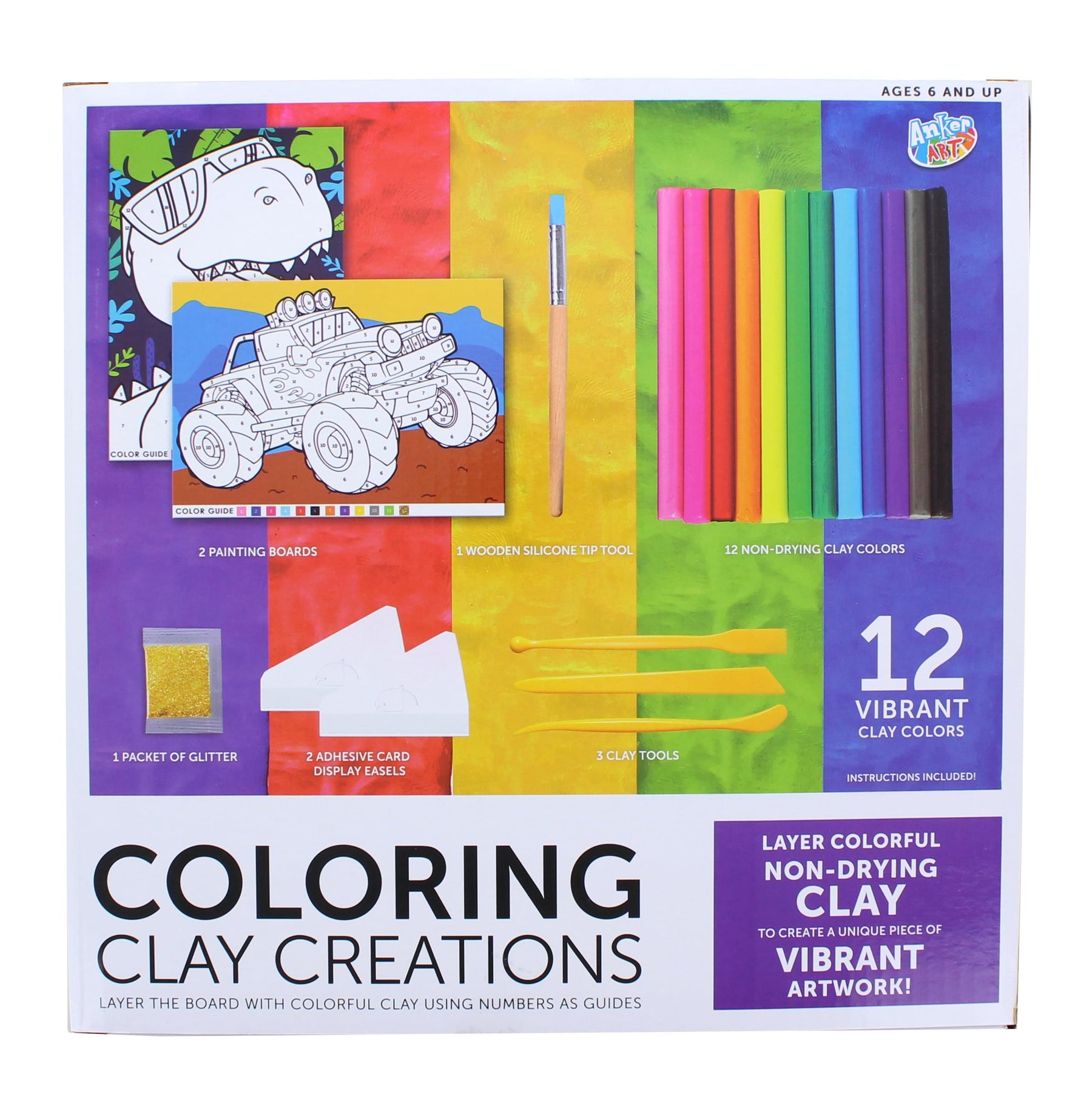 Coloring Clay Creations Design Kit | Dinosaur & Truck