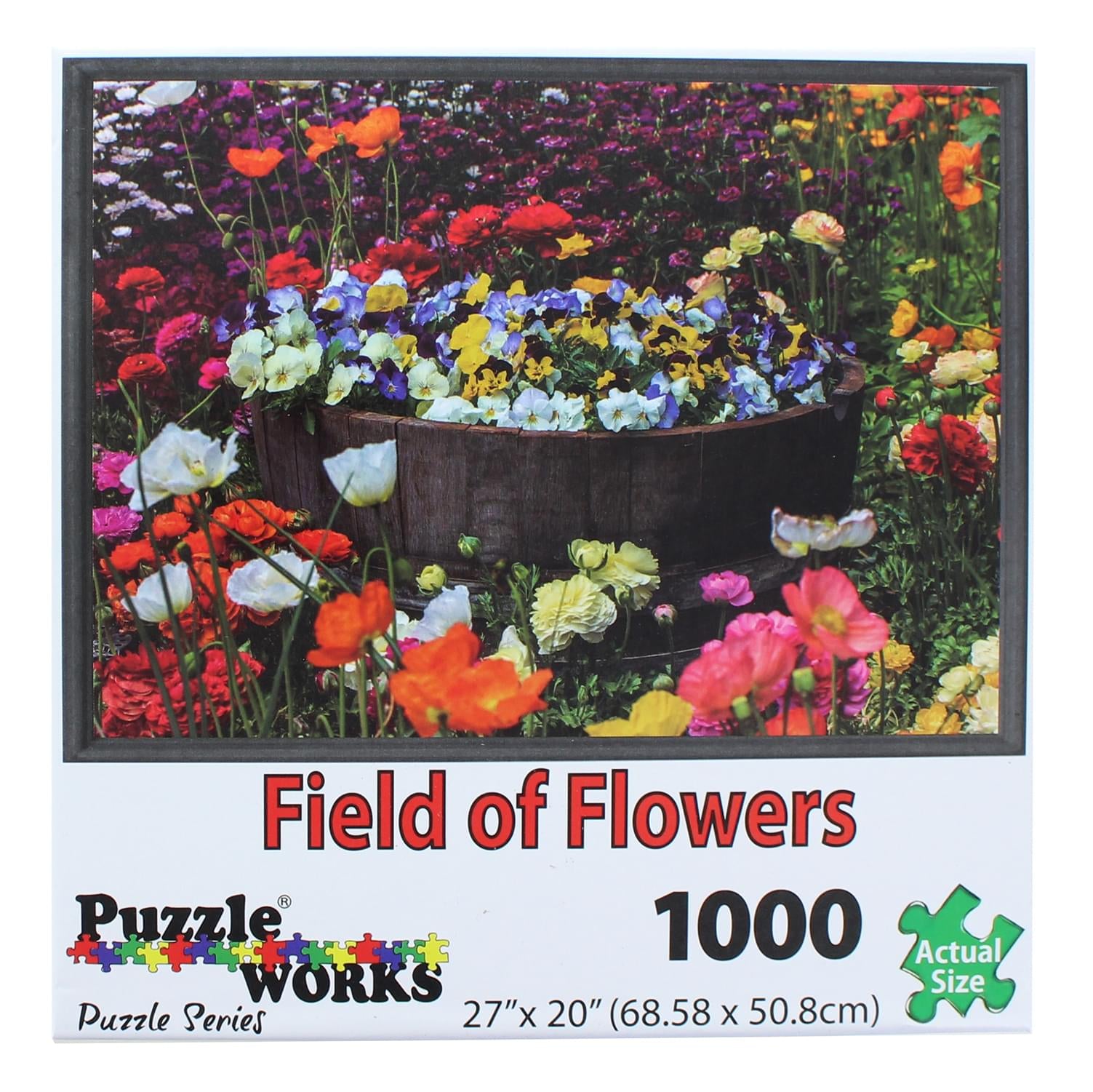 PuzzleWorks 1000 Piece Jigsaw Puzzle | Field Of Flowers