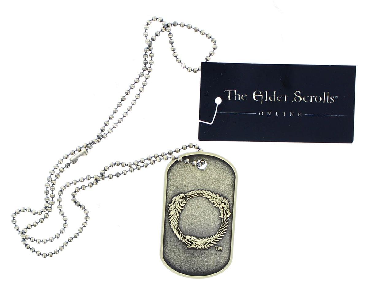 Elder Scrolls Online Ouroboros Dog Tag Necklace