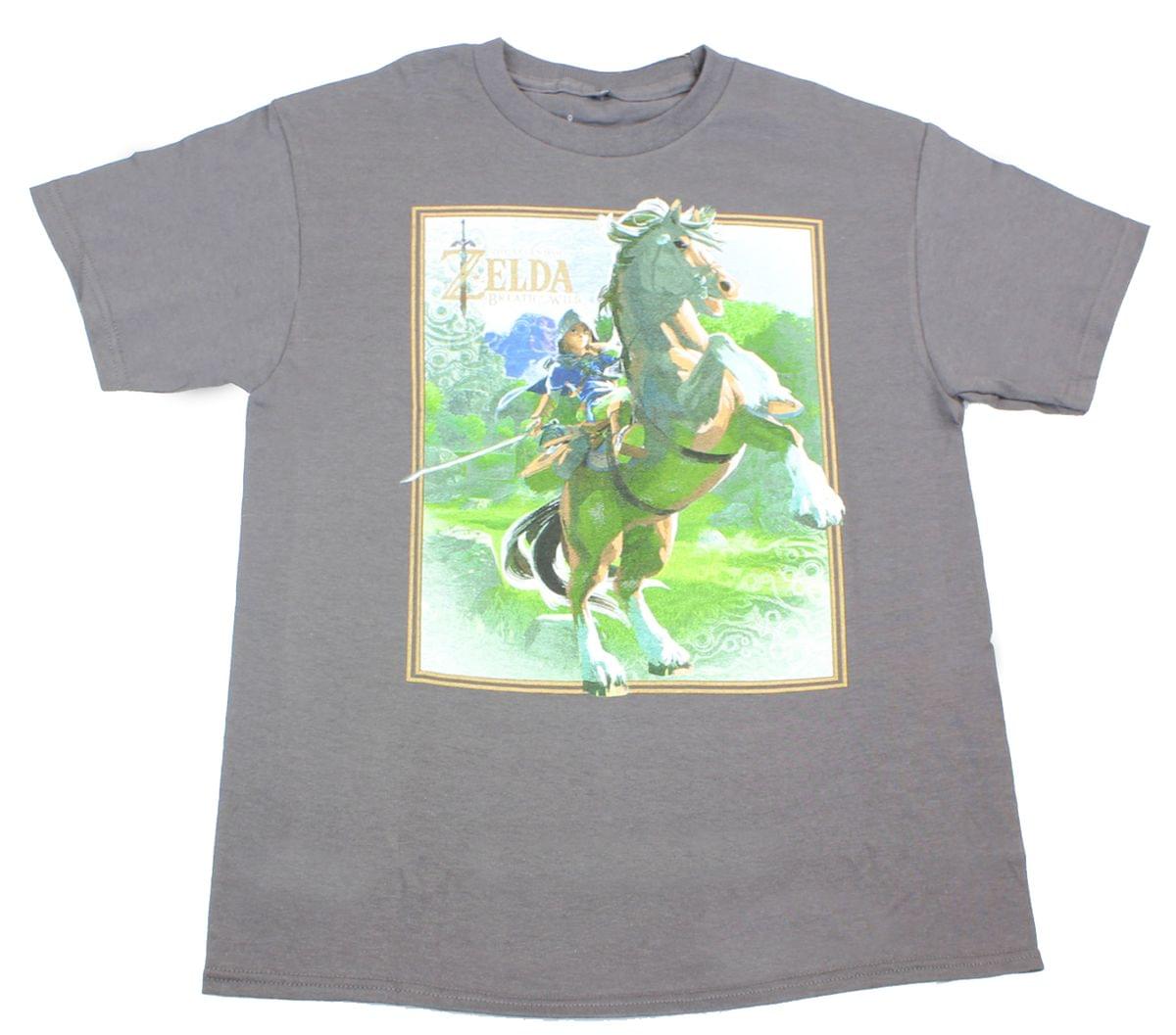 Legend of Zelda: Breath of the Wild Link on Horse Grey Youth T-Shirt