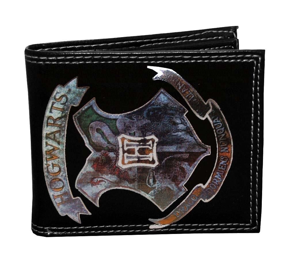 Harry Potter Hogwarts Crest Black Bifold Wallet