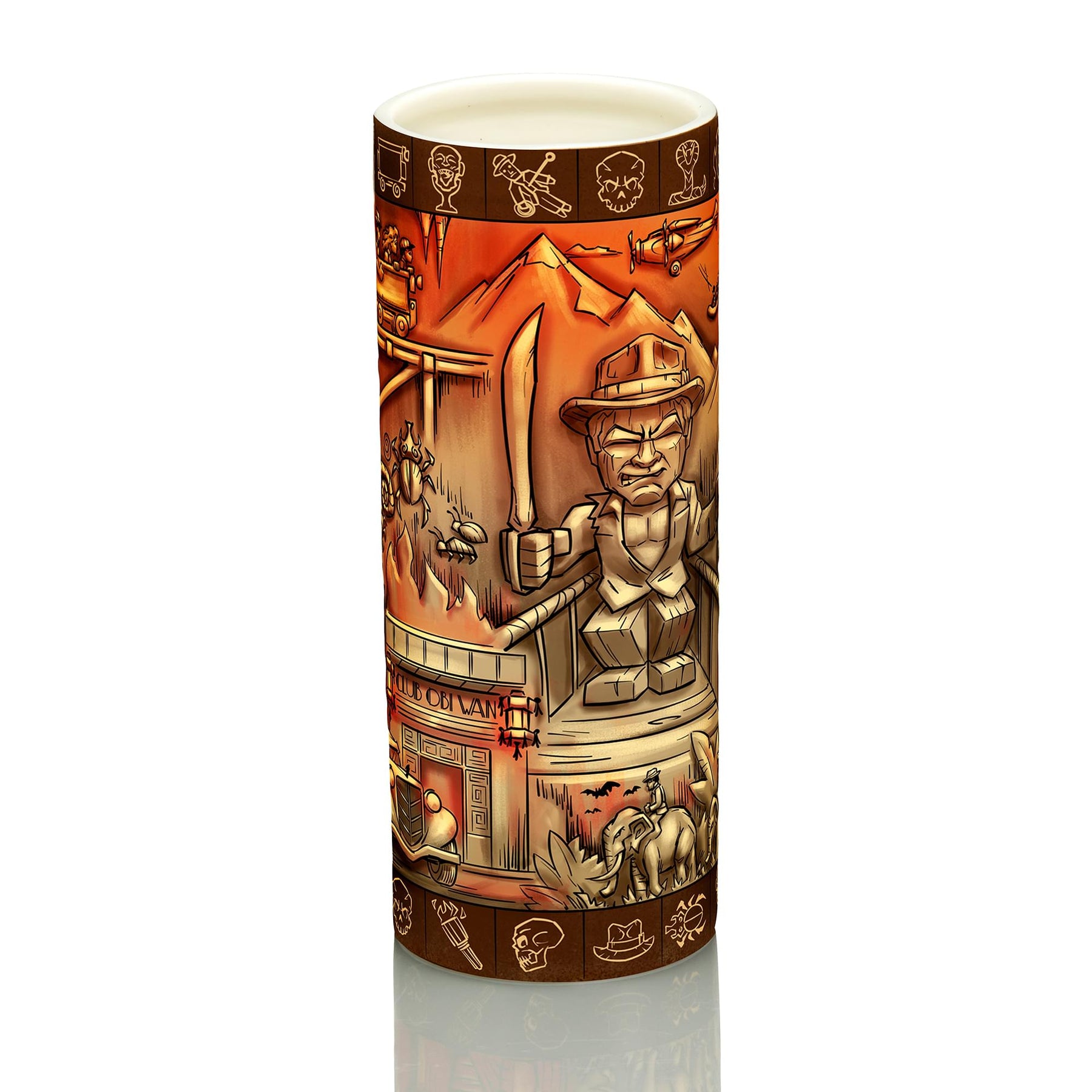 Geeki Tikis Indiana Jones and the Temple Of Doom Scenic Mug | Holds 24 Ounces