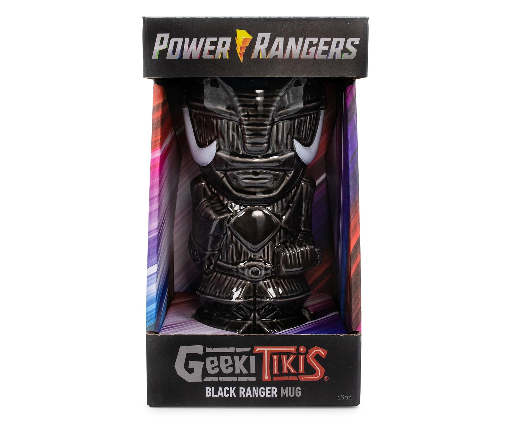 Geeki Tikis Power Rangers Black Ranger Ceramic Mug | Holds 16 Ounces