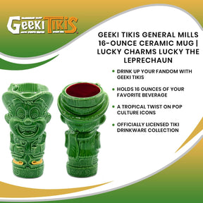 Geeki Tikis General Mills 16-Ounce Ceramic Mug | Lucky Charms Lucky the Leprechaun