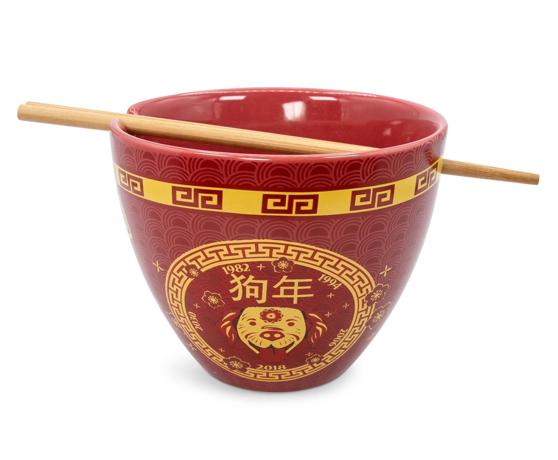 Year Of The Dog Chinese Zodiac 16-Ounce Ramen Bowl and Chopstick Set