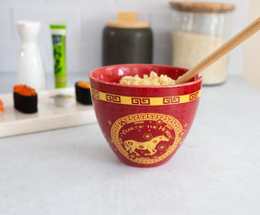 Year Of The Horse Chinese Zodiac 16-Ounce Ramen Bowl and Chopstick Set