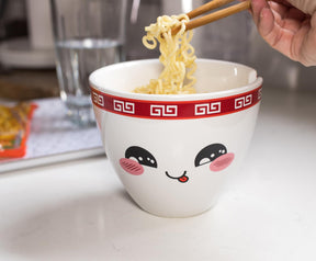 Bowl Bop Tso Hungry Japanese Dinnerware Set | 16-Ounce Ramen Bowl, Chopsticks