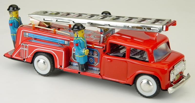 Vintage Style 10.5" Tin Fire Engine