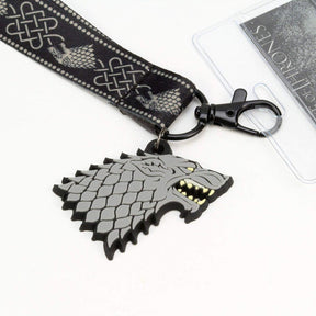 Game of Thrones House Stark Lanyard w/ PVC Charm