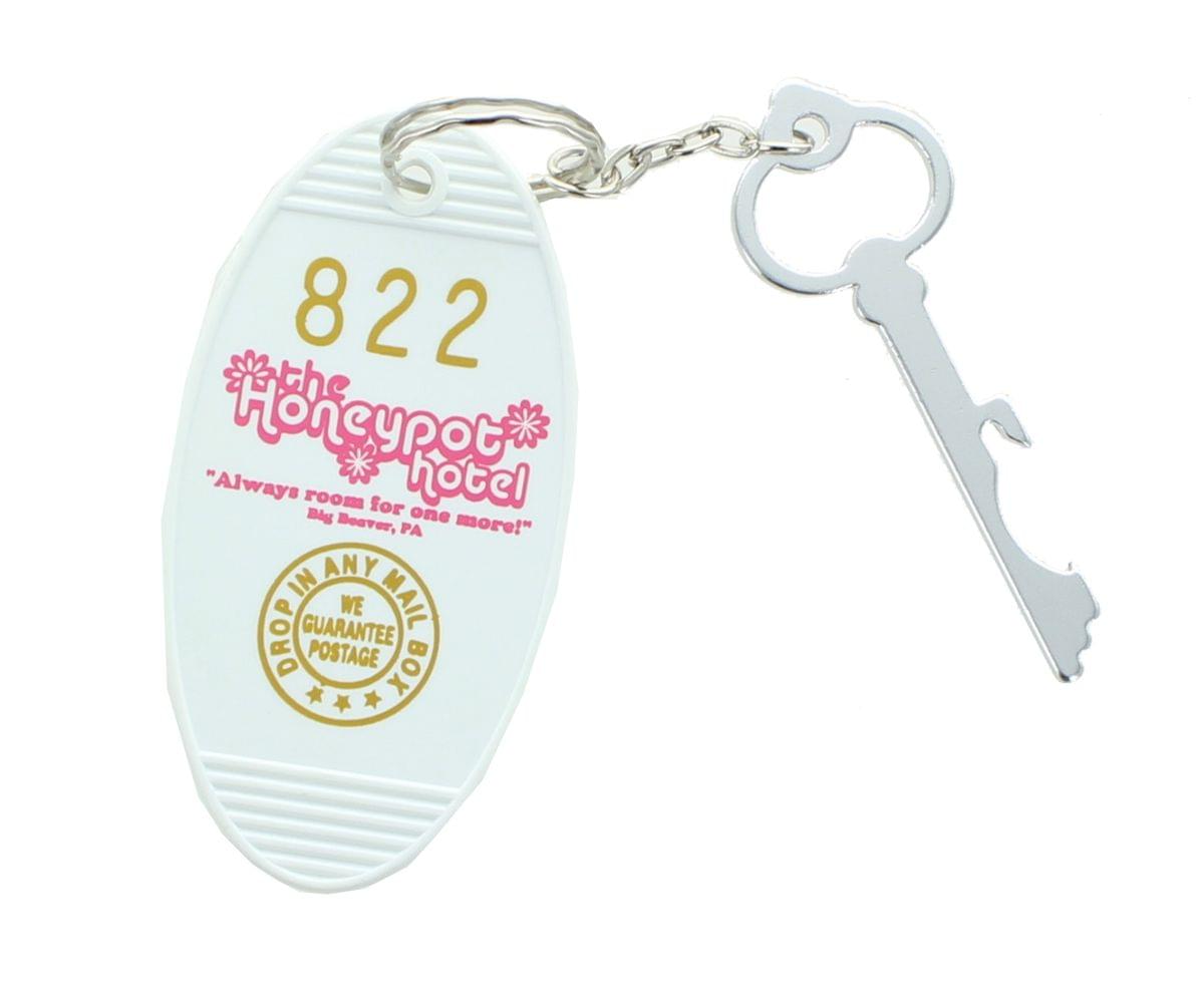 Retro Motel Key Fob Honeypot Hotel White Free Shipping