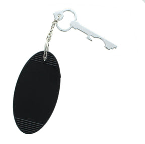 Retro Motel KeyFob - Swiftwood Suites Black