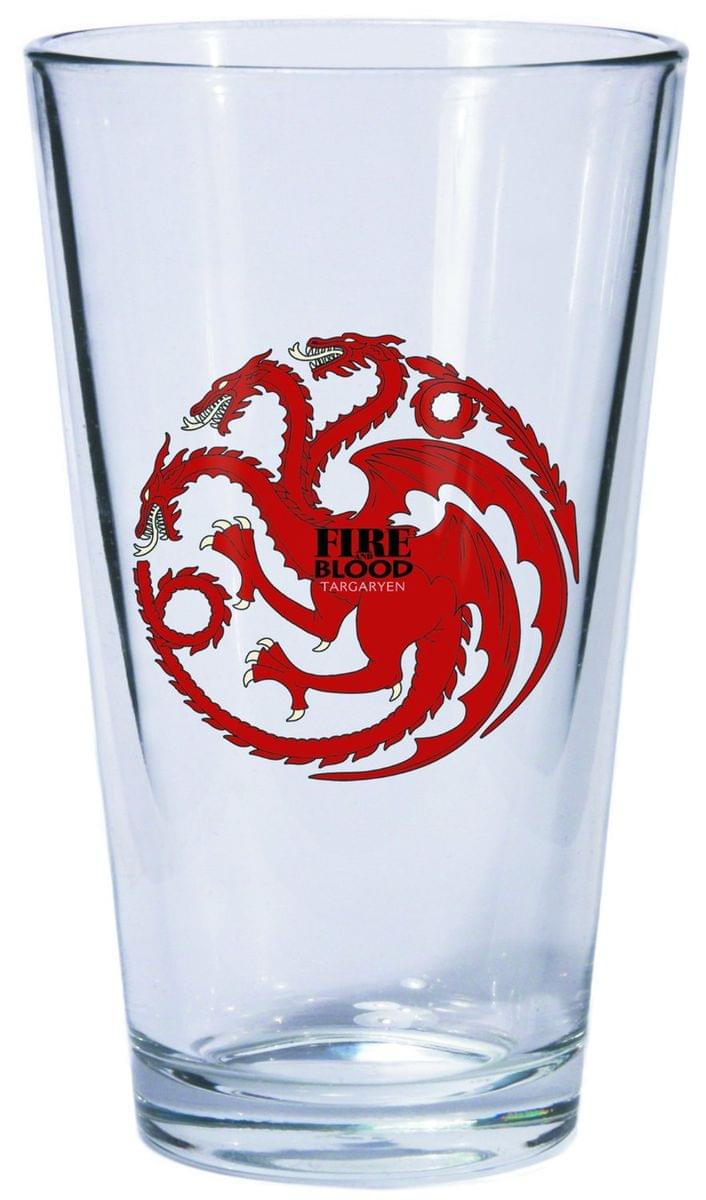 Game Of Thrones Deluxe Pint Glass Targaryen Sigil