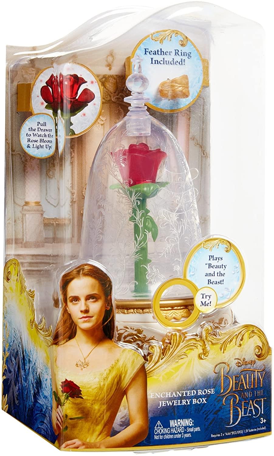 Disney Beauty and the Beast Lights & Sound Rose Jewelry Box