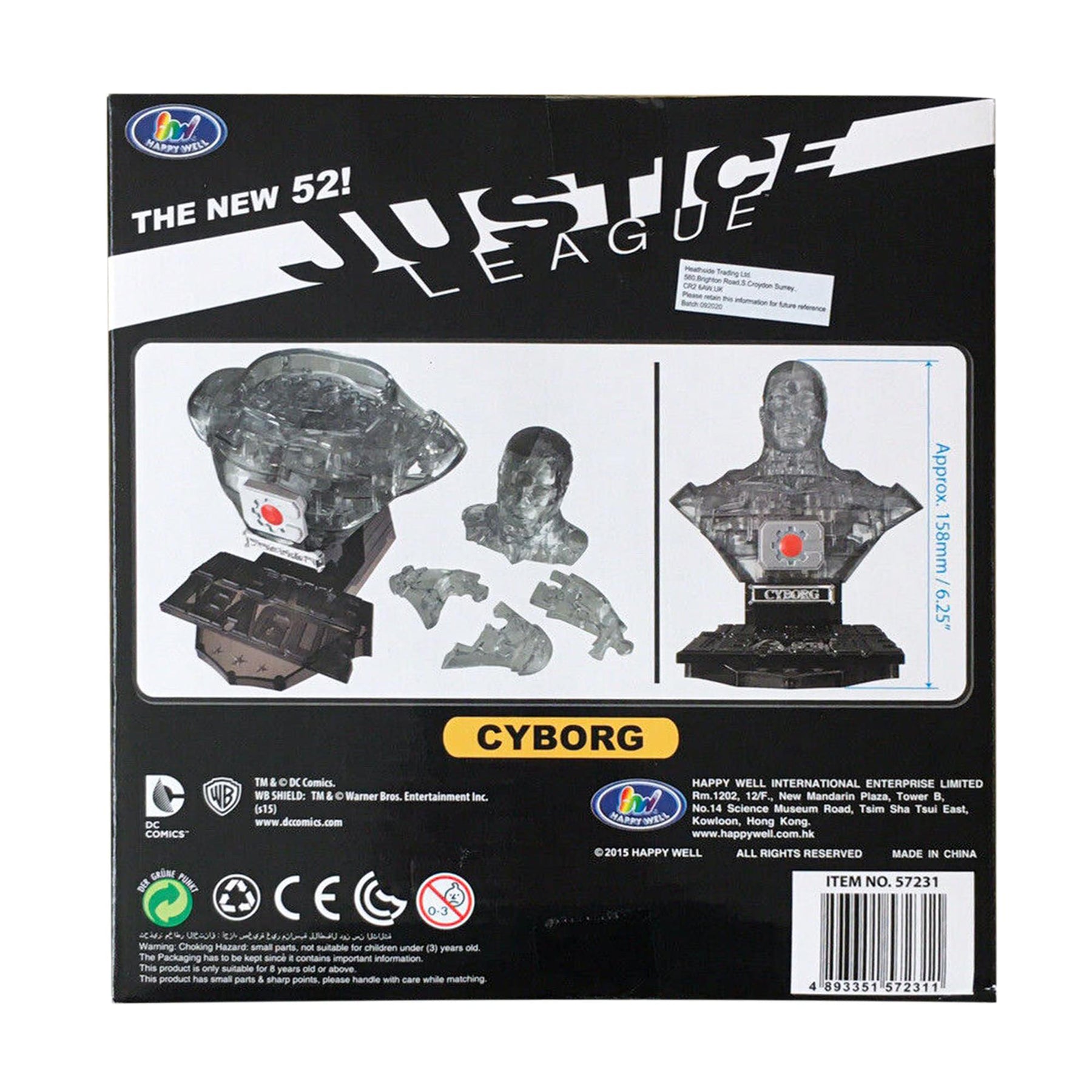 Eaglemoss DC Cyborg 72 Piece 3D Jigsaw Puzzle | Crystal Color