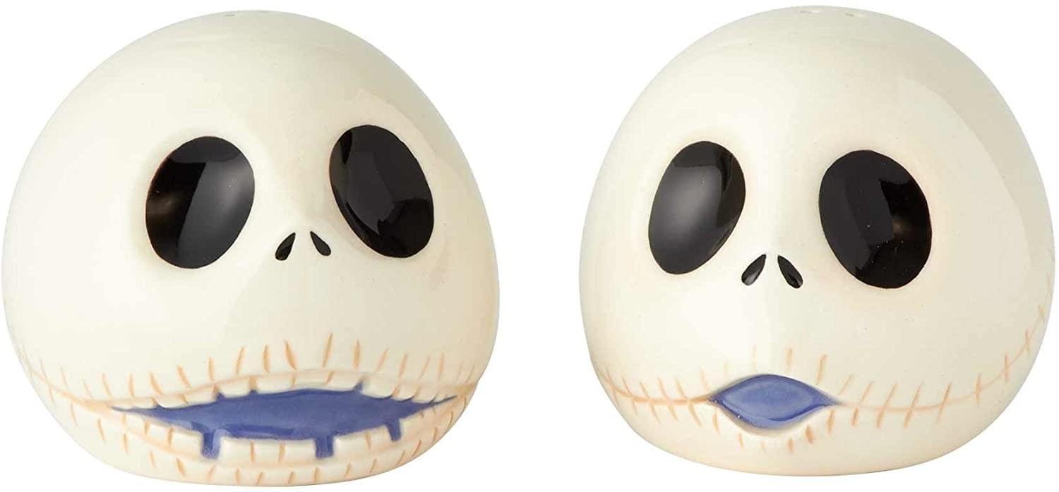 Nightmare Before Christmas Jack Skellington Head Ceramic Salt & Pepper Shakers