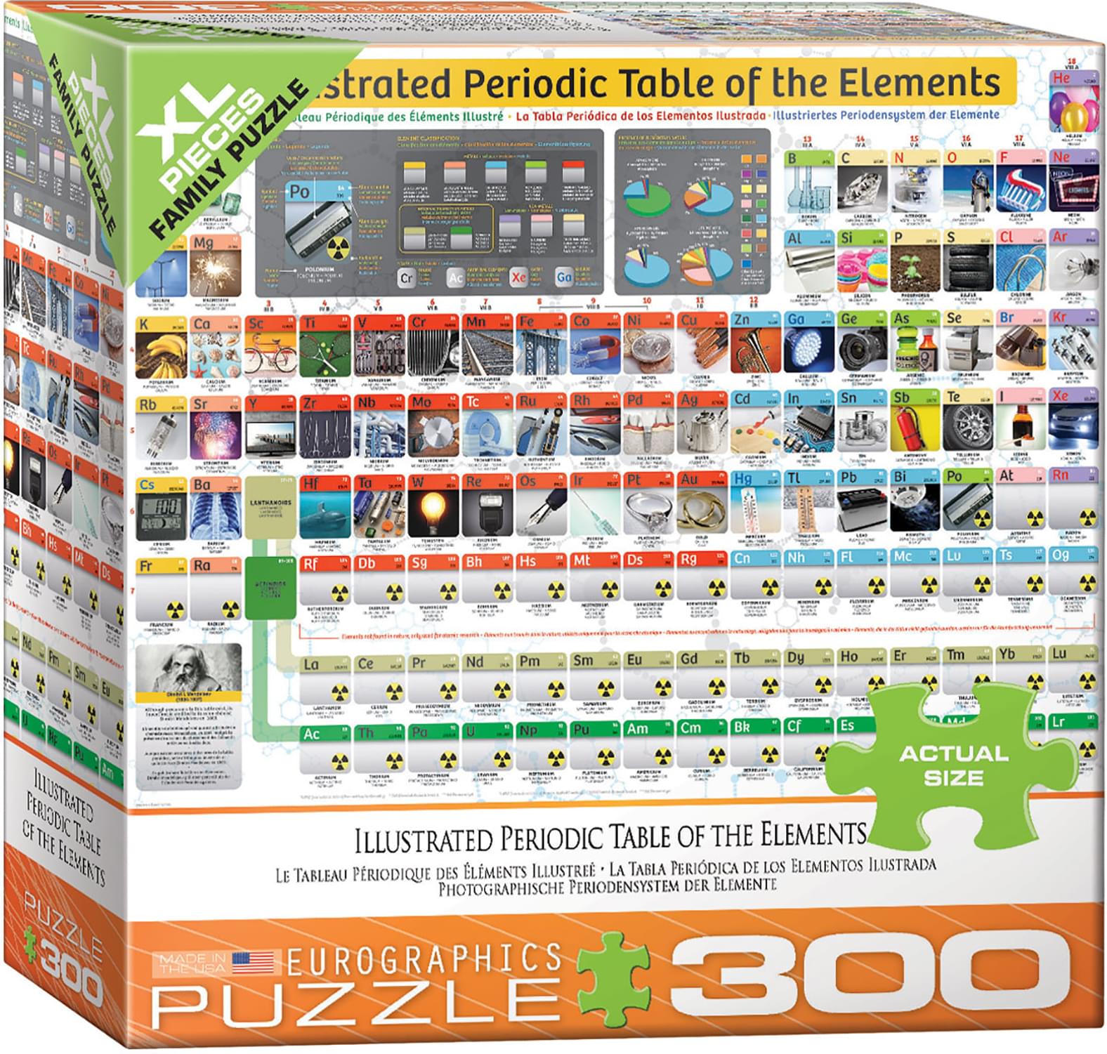 Illustrated Periodic Table of Elements 300 Piece XL Jigsaw Puzzle