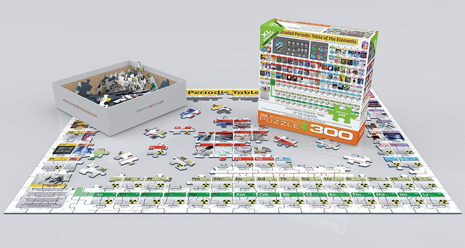 Illustrated Periodic Table of Elements 300 Piece XL Jigsaw Puzzle