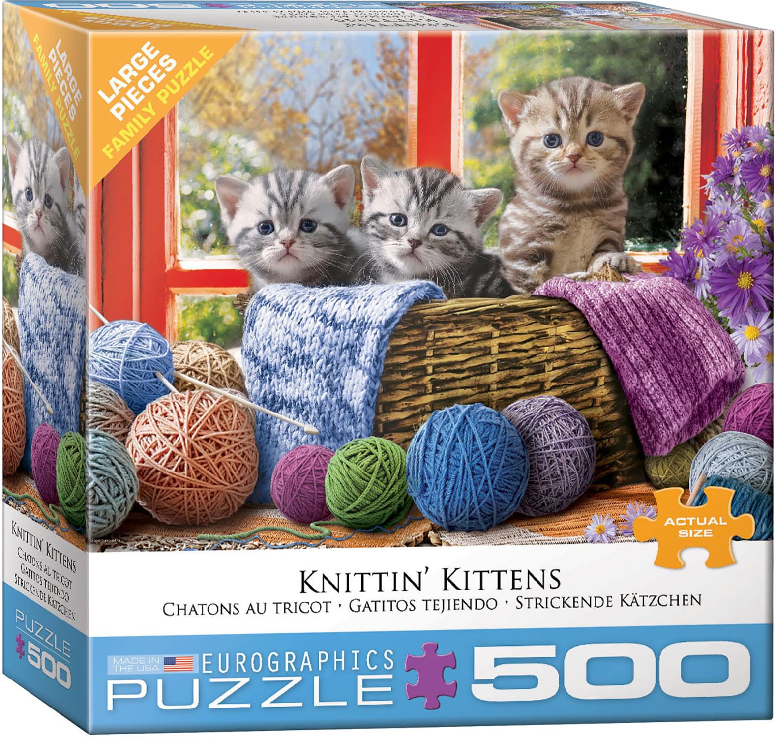 Knittin' Kittens 500 Piece Jigsaw Puzzle