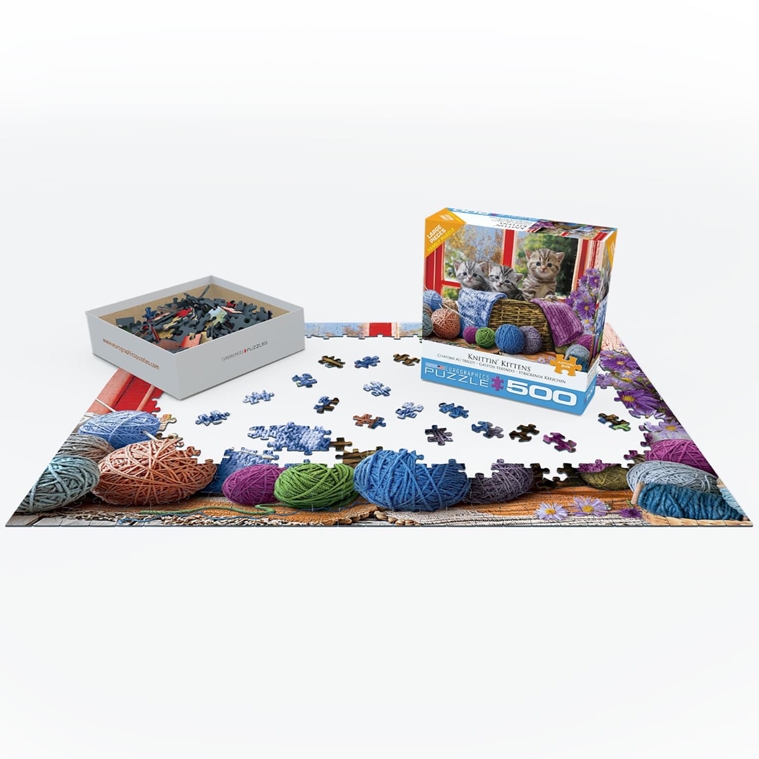 Knittin' Kittens 500 Piece Jigsaw Puzzle