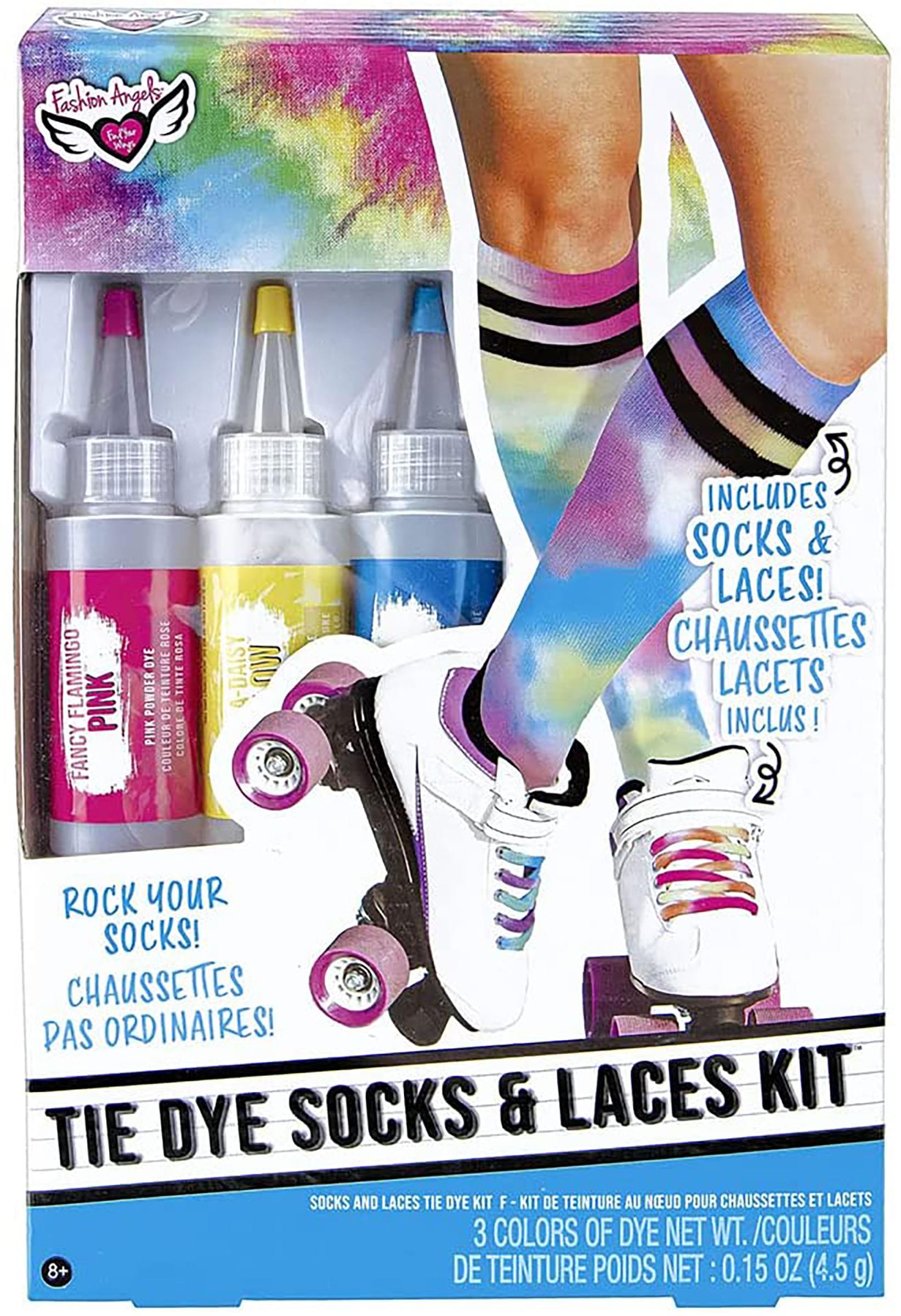 Fashion Angels Tie Dye Socks & Laces Kit