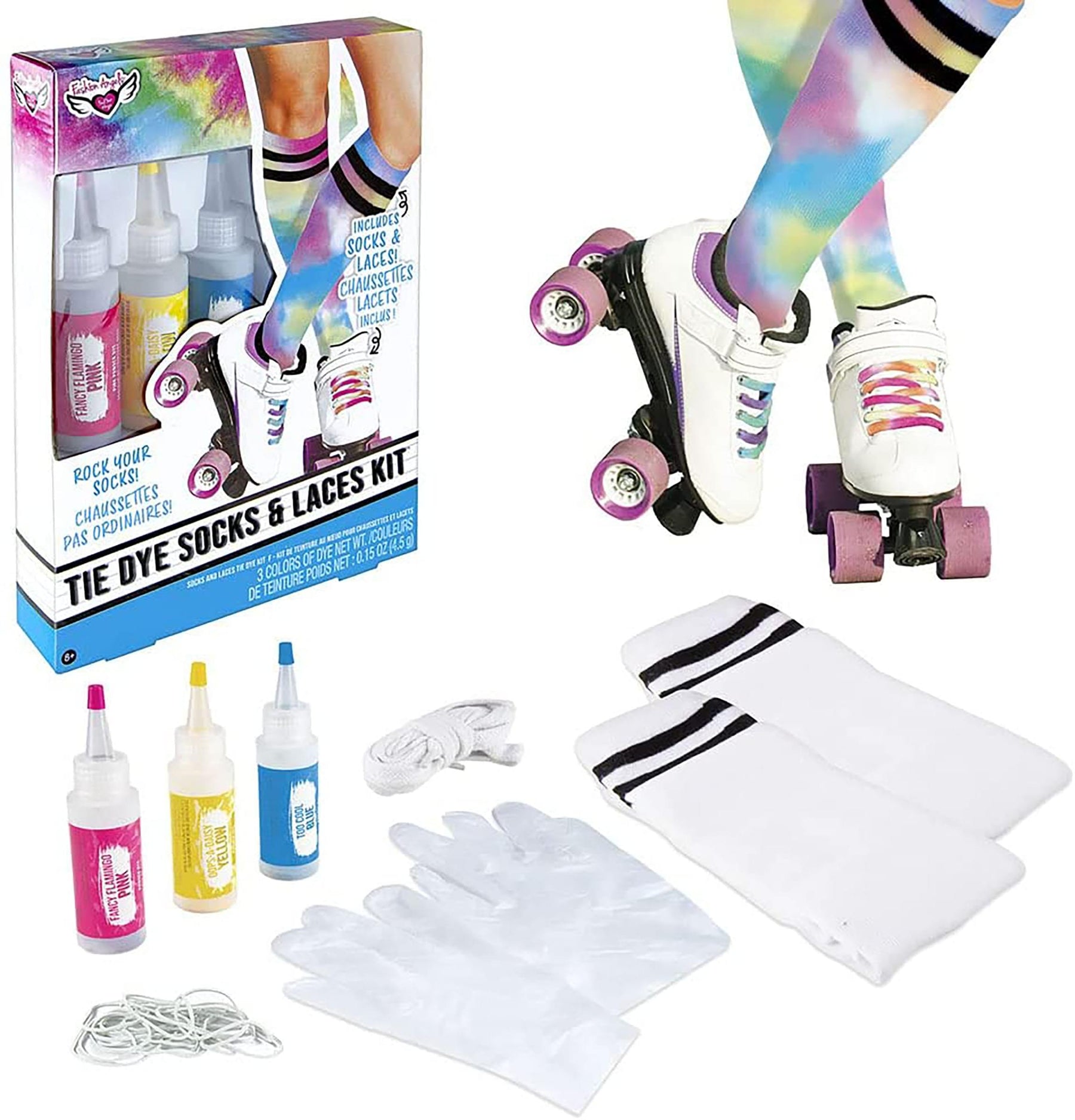 Fashion Angels Tie Dye Socks & Laces Kit