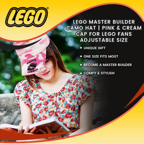 Master Builder Camo Hat | Pink & Cream Cap | Adjustable Size