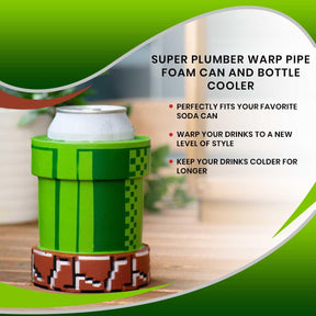 Super Plumber Warp Pipe Foam Can and Bottle Cooler