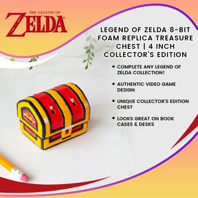 Legendary 8-Bit Foam Treasure Chest Replica - 4 Inch