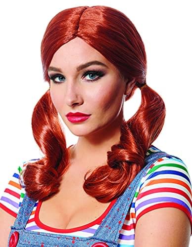 Evil Doll Adult Costume Wig | Red