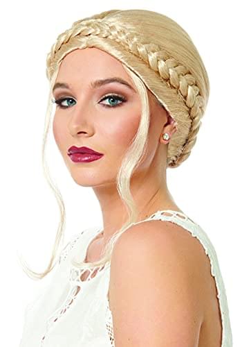 Milkmaid Braided Blonde Adult Costume Wig