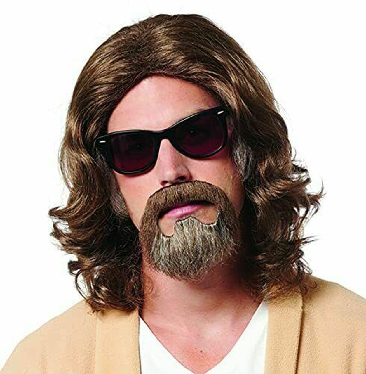 Lazy Guy Adult Costume Wig & Goatee