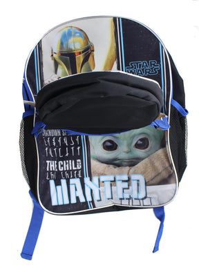 Star Wars The Mandalorian The Child 16 Inch Backpack w/ Lunch Kit