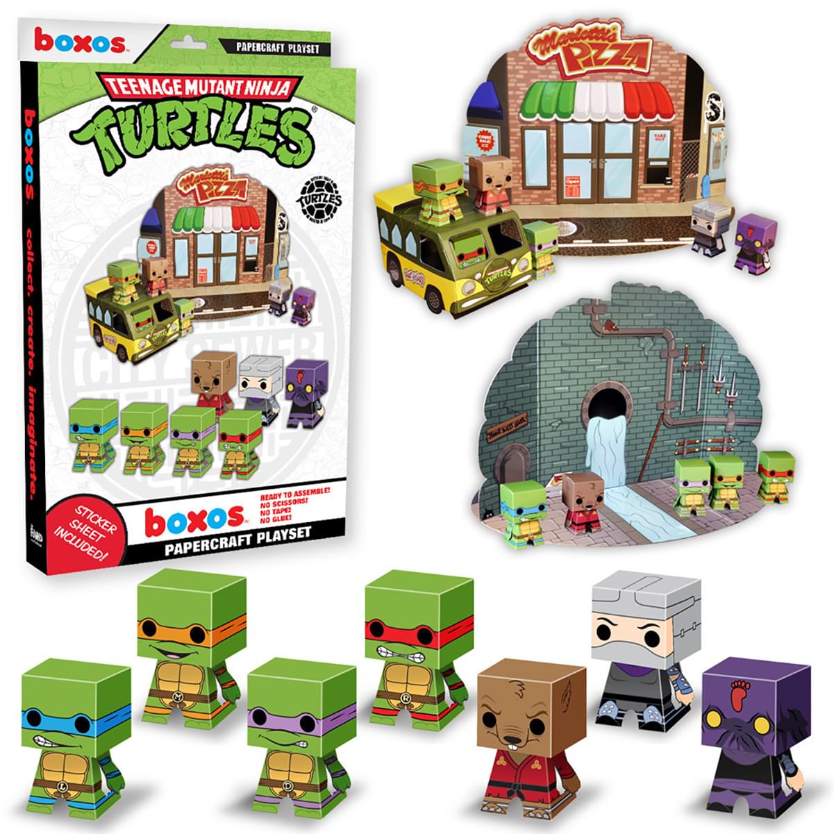 Funko Teenage Mutant Ninja Turtle Papercraft Activity Playset