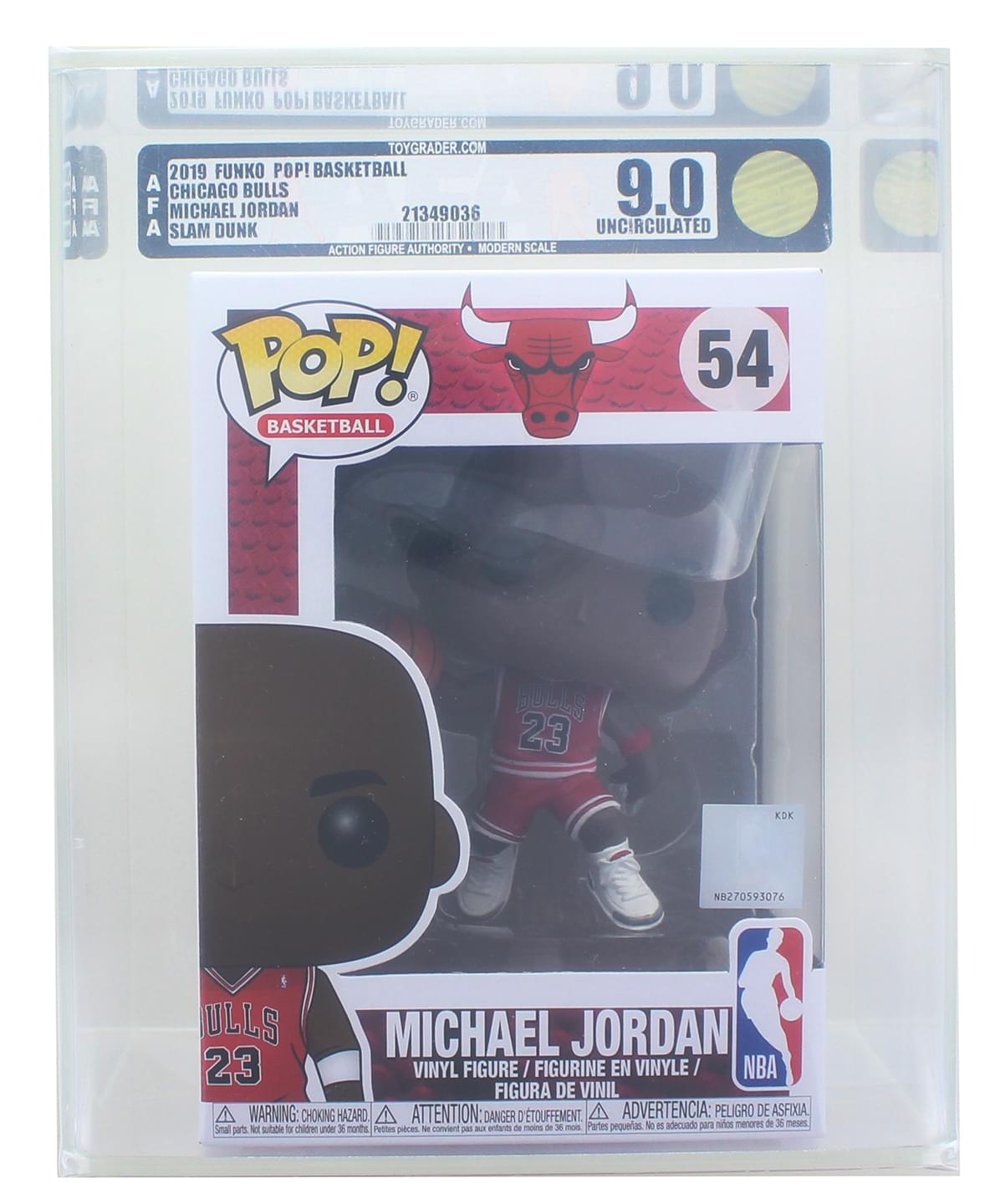 Chicago Bulls Funko POP NBA Vinyl Figure | Michael Jordan | Graded AFA 9.0