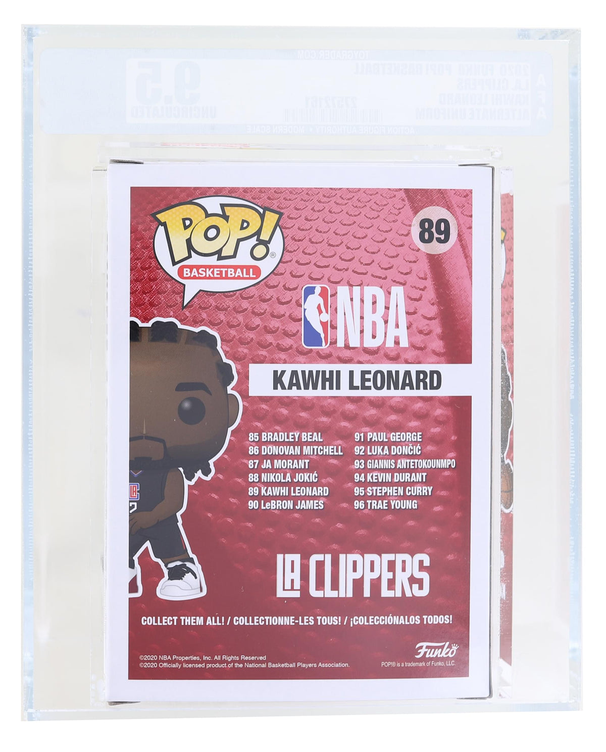 La Lakers NBA 10 inch Funko Pop | LeBron James (Purple Jersey) Graded Afa 9.25