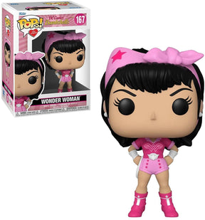 DC Comics Funko POP Vinyl Figure | Breast Cancer Awareness Bombshell Wonder Woman