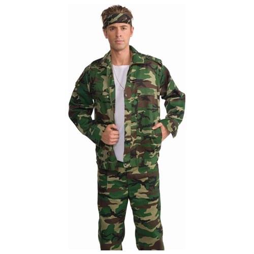 Combat Hero Camouflage Costume Jacket Adult | Free Shipping