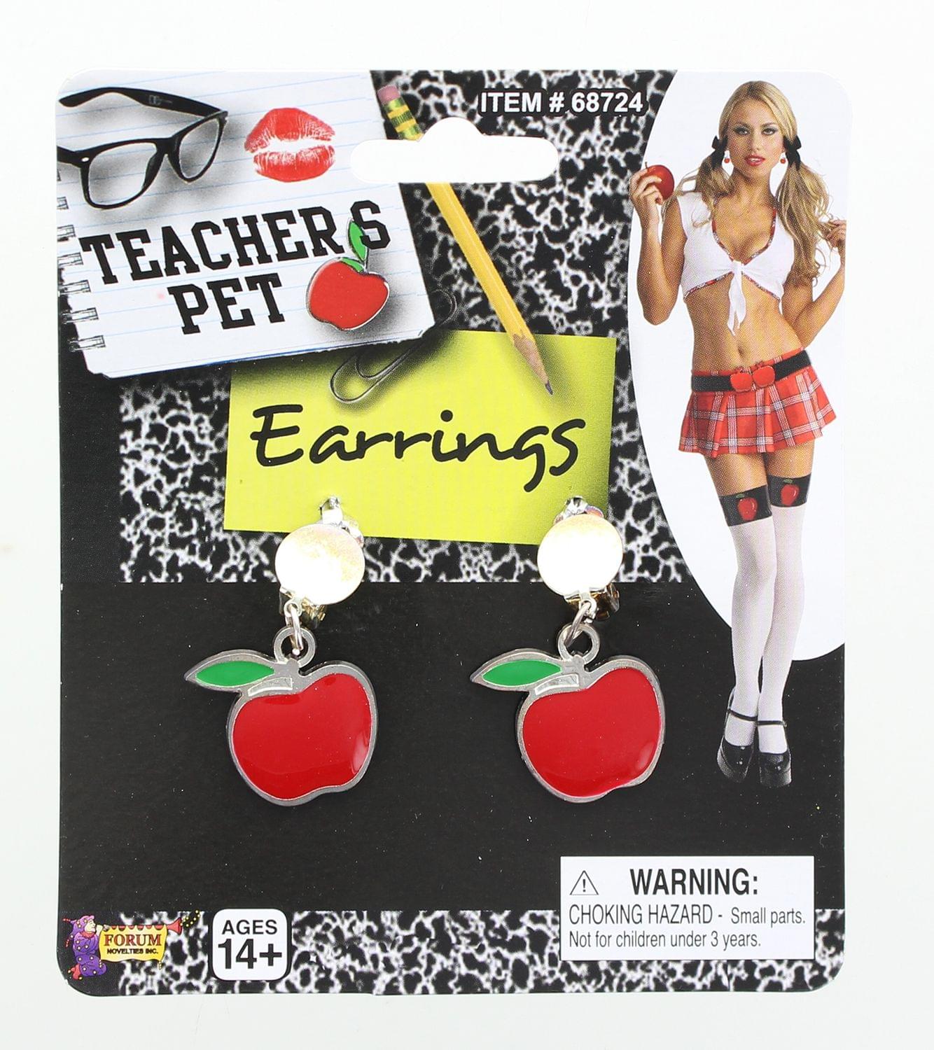 Teacher's Pet Apple Costume Earrings